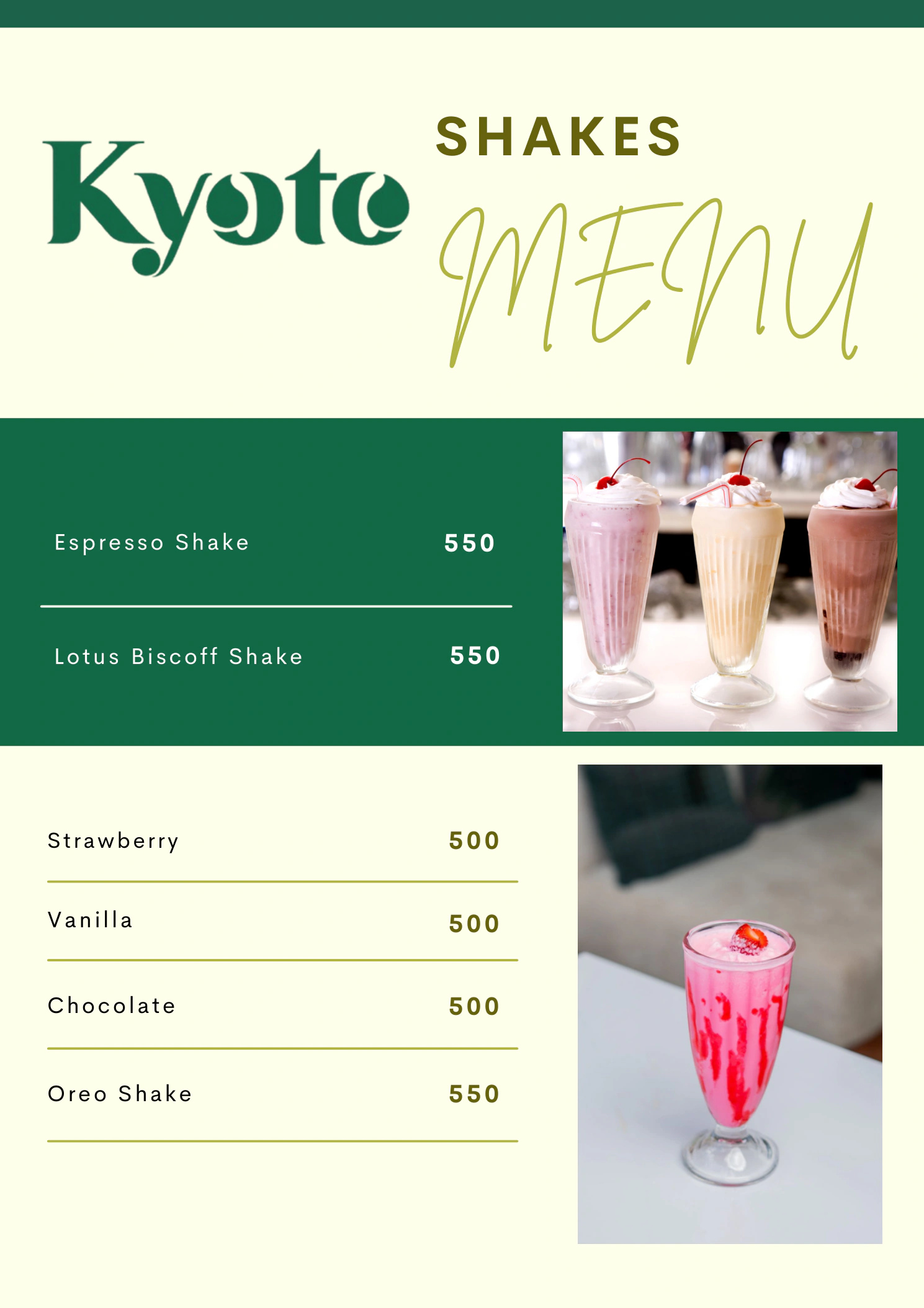 Kyoto Menu Page 7